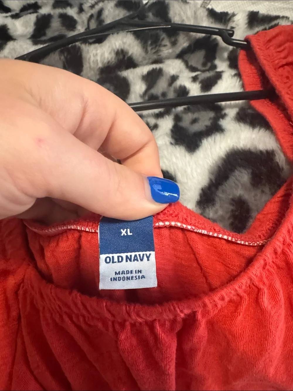 Old Navy Coral Puff-Sleeve Square Neck Blouse